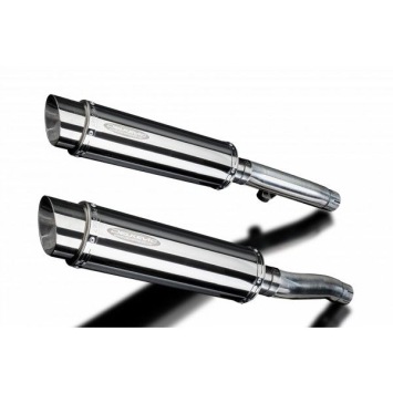 Delkevic slip-on kit Round RVS 350mm zonder e-keur - Trident 900 (1994-1998)