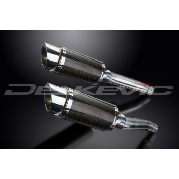 Delkevic slip-on kit Round Carbon 200mm zonder e-keur - Trident Sprint 900 (1994-1997)