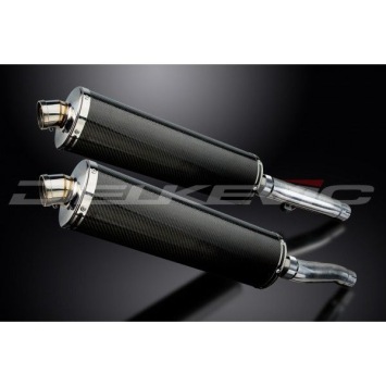 Delkevic slip-on kit Oval Carbon 450mm zonder e-keur - Trident Sprint 900 (1994-1997)