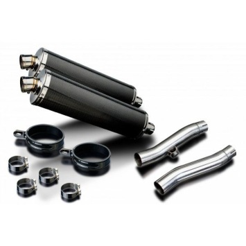 Delkevic slip-on kit Oval Carbon 450mm zonder e-keur - Trident Sprint 900 (1994-1997)