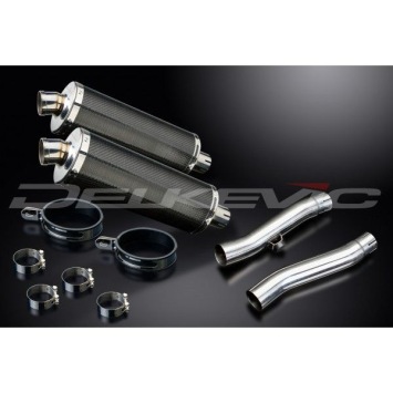 Delkevic slip-on kit Oval Carbon 350mm - Trident Sprint 900 (1994-1997)
