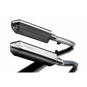 Delkevic slip-on kit Tri-Oval RVS 320mm zonder e-keur - Trident Sprint 900 (1994-1997)