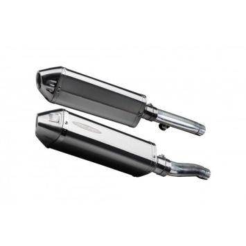 Delkevic slip-on kit Tri-Oval RVS 320mm zonder e-keur - Trident Sprint 900 (1994-1997)