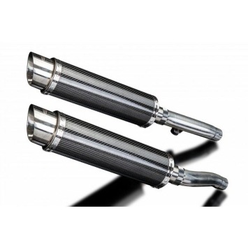 Delkevic slip-on kit Round Carbon 350mm zonder e-keur - Trident Sprint 900 (1994-1997)