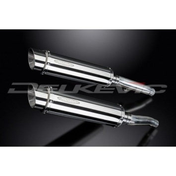 Delkevic slip-on kit Round RVS 350mm zonder e-keur - Trident Sprint 900 (1994-1997)