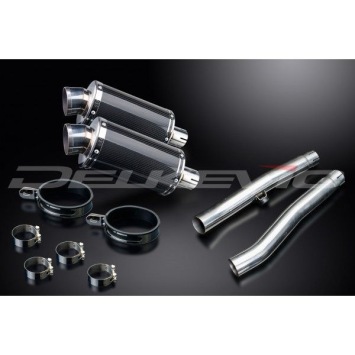 Delkevic slip-on kit Oval Carbon 225mm zonder e-keur - Trophy 1200 (1991-1993)