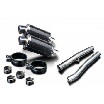 Delkevic slip-on kit Oval Carbon 225mm zonder e-keur - Trophy 1200 (1991-1993)