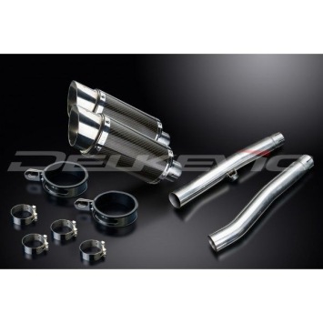 Delkevic slip-on kit Round Carbon 200mm zonder e-keur - Trophy 1200 (1991-1993)