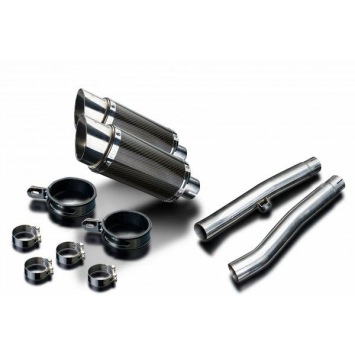 Delkevic slip-on kit Round Carbon 200mm zonder e-keur - Trophy 1200 (1991-1993)