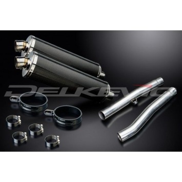 Delkevic slip-on kit Oval Carbon 450mm zonder e-keur - Trophy 1200 (1991-1993)