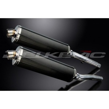 Delkevic slip-on kit Oval Carbon 450mm zonder e-keur - Trophy 1200 (1991-1993)