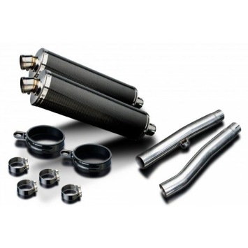 Delkevic slip-on kit Oval Carbon 450mm zonder e-keur - Trophy 1200 (1991-1993)