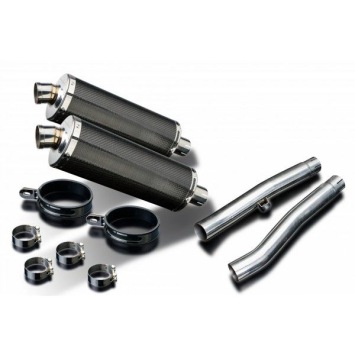 Delkevic slip-on kit Oval Carbon 350mm zonder e-keur - Trophy 1200 (1991-1993)