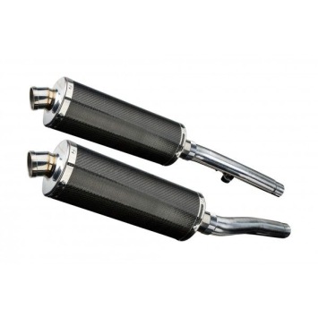 Delkevic slip-on kit Oval Carbon 350mm zonder e-keur - Trophy 1200 (1991-1993)