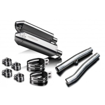 Delkevic slip-on kit Tri-Oval RVS 320mm zonder e-keur - Trophy 1200 (1991-1993)