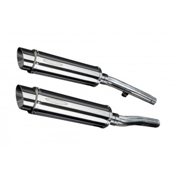 Delkevic slip-on kit Round RVS 350mm zonder e-keur - Trophy 1200 (1991-1993)