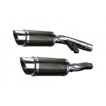 Delkevic slip-on kit Round Carbon 200mm zonder e-keur - Trophy 1200 (1995-2003)