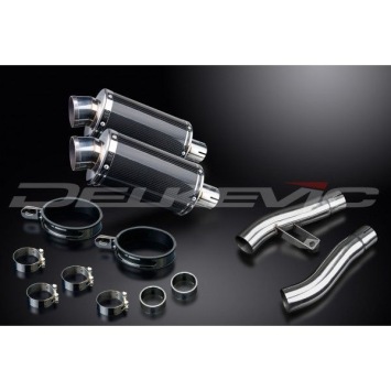 Delkevic slip-on kit Oval Carbon 225mm zonder e-keur - Trophy 1200 (1995-2003)