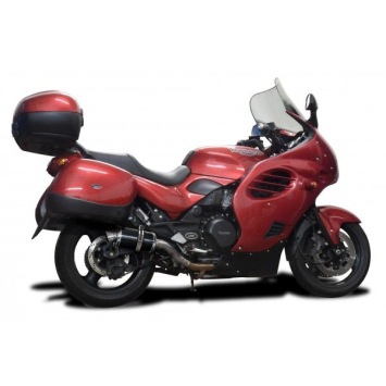 Delkevic slip-on kit Oval Carbon 225mm zonder e-keur - Trophy 1200 (1995-2003)