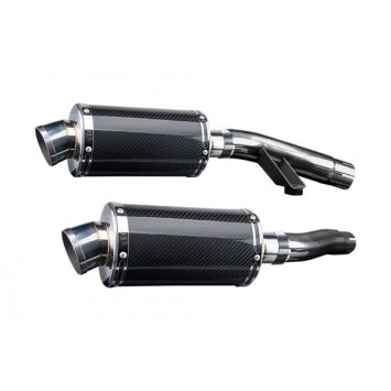 Delkevic slip-on kit Oval Carbon 225mm zonder e-keur - Trophy 1200 (1995-2003)