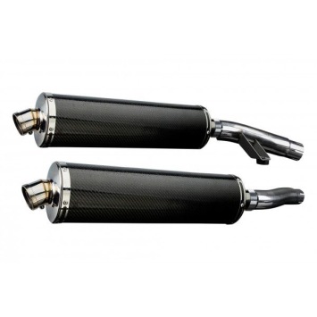 Delkevic slip-on kit Oval Carbon 450mm zonder e-keur - Trophy 1200 (1995-2003)