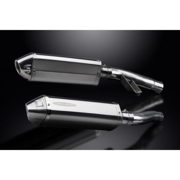 Delkevic slip-on kit Tri-Oval RVS 320mm zonder e-keur - Trophy 1200 (1995-2003)