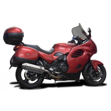 Delkevic slip-on kit Tri-Oval RVS 320mm zonder e-keur - Trophy 1200 (1995-2003)