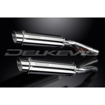 Delkevic slip-on kit Round RVS 350mm zonder e-keur - Trophy 1200 (1995-2003)