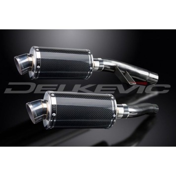Delkevic slip-on kit Oval Carbon 225mm - Trophy 900 (1996-2002)