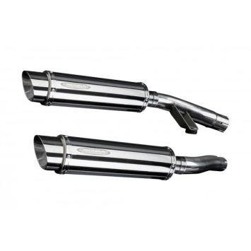 Delkevic slip-on kit Round RVS 350mm zonder e-keur - Trophy 900 (1996-2002)