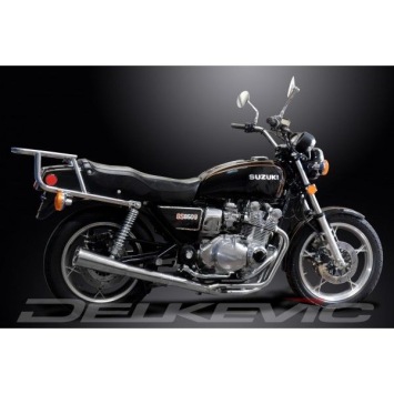 Delkevic volledig systeem Megaphone RVS 550mm zonder e-keur - GS850G (1979-1981)