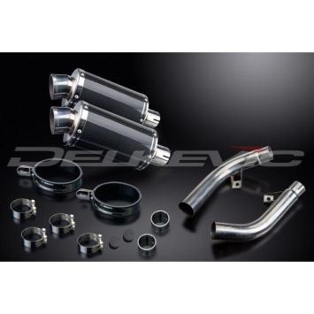 Delkevic slip-on kit Oval Carbon 225mm zonder e-keur - CBF1000 (2006-2011)