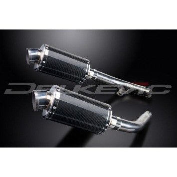 Delkevic slip-on kit Oval Carbon 225mm zonder e-keur - CBF1000 (2006-2011)