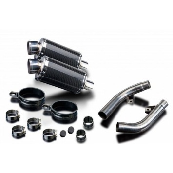 Delkevic slip-on kit Oval Carbon 225mm zonder e-keur - CBF1000 (2006-2011)