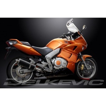 Delkevic slip-on kit Oval Carbon 350mm zonder e-keur - CBF1000 (2006-2011)