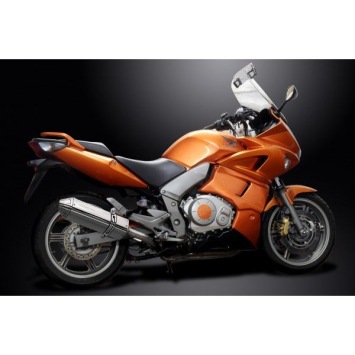 Delkevic slip-on kit Tri-Oval RVS 320mm zonder e-keur - CBF1000 (2006-2011)