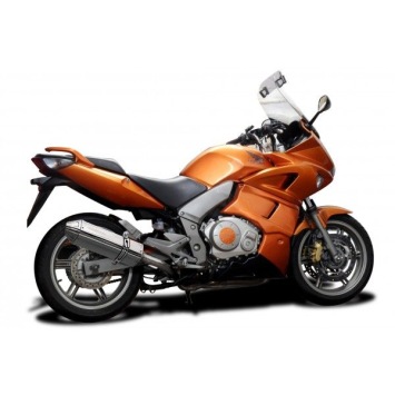 Delkevic slip-on kit Tri-Oval RVS 320mm zonder e-keur - CBF1000 (2006-2011)