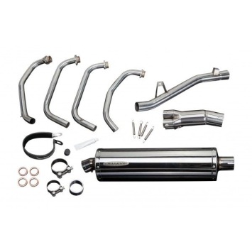 Delkevic volledig systeem Oval RVS 450mm zonder e-keur - GSX750 (1998-2002)