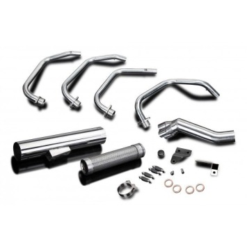 Delkevic volledig systeem Short Straight RVS 350mm zonder e-keur - GSX750E (1980-1983)