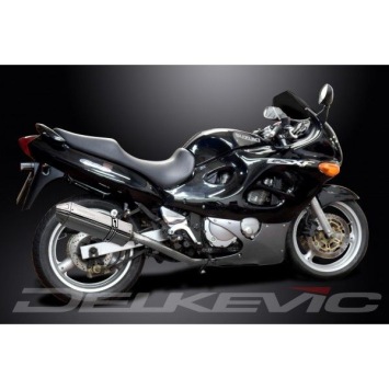 Delkevic volledig systeem Tri-Oval RVS 320mm zonder e-keur - GSX750F SPORTS (1998-2006)