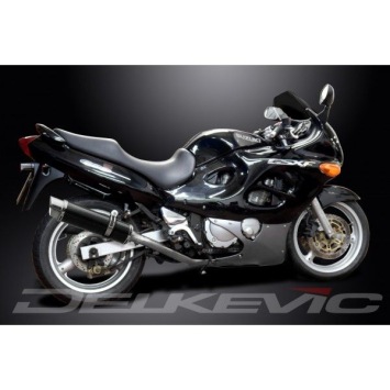 Delkevic volledig systeem Round Carbon 350mm - GSX750F SPORTS (1998-2006)