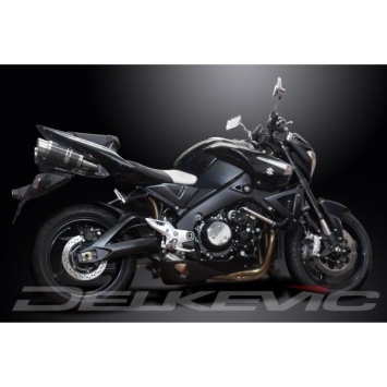 Delkevic slip-on kit Round Carbon 200mm zonder e-keur - GSX1300 B KING (2008-2012)