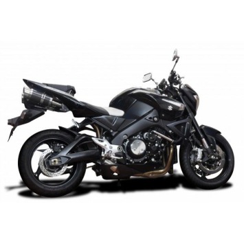 Delkevic slip-on kit Round Carbon 200mm zonder e-keur - GSX1300 B KING (2008-2012)