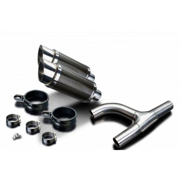 Delkevic slip-on kit Round Carbon 200mm zonder e-keur - GSX1300 B KING (2008-2012)