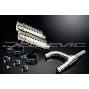 Delkevic slip-on kit Round RVS 200mm zonder e-keur - GSX1300 B KING (2008-2012)