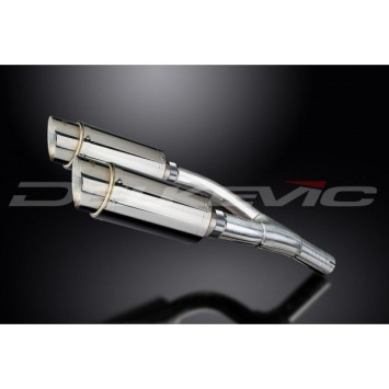 Delkevic slip-on kit Round RVS 200mm zonder e-keur - GSX1300 B KING (2008-2012)