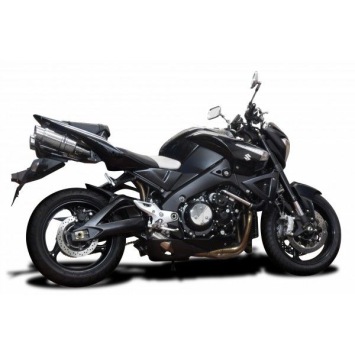 Delkevic slip-on kit Round RVS 200mm zonder e-keur - GSX1300 B KING (2008-2012)