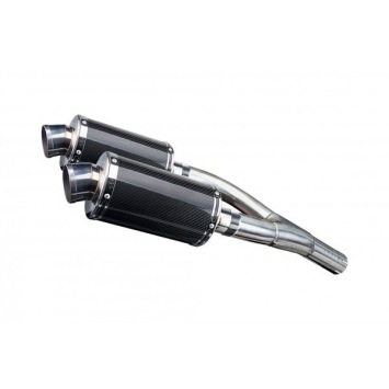 Delkevic slip-on kit Oval Carbon 225mm zonder e-keur - GSX1300 B KING (2008-2012)