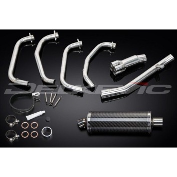 Delkevic volledig systeem Oval Carbon 350mm - GSX600F (1997-2006)
