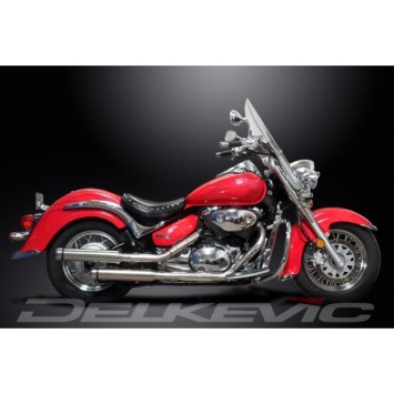 Delkevic volledig systeem Round RVS 410mm zonder e-keur - VL800 Intruder Volusia (2001-2016)